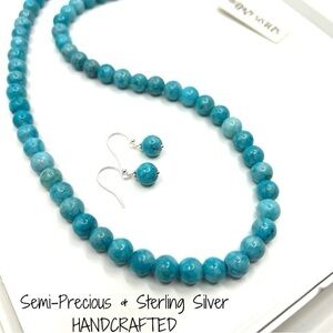 🎁Gift Ready NWT Handmade Fossil Bead Jewellery Set